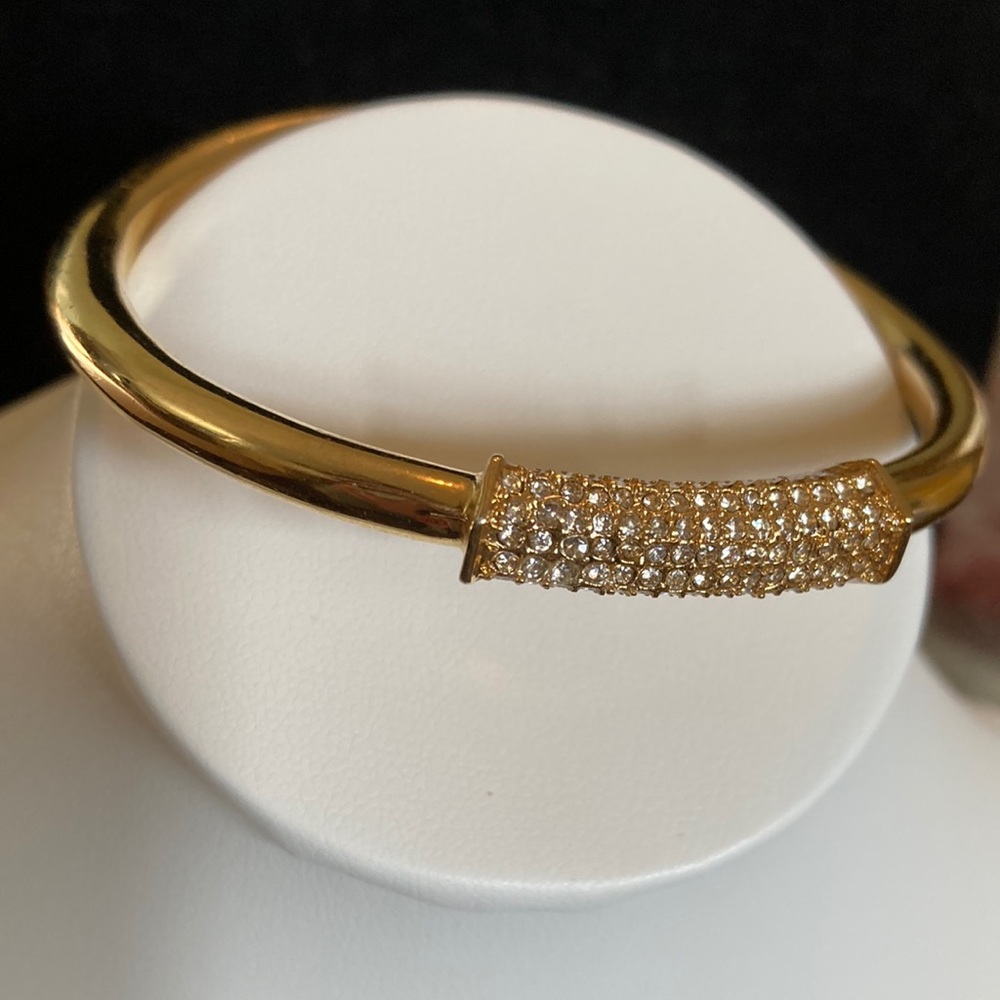 Ann Taylor Gold Crystal Pavé Cuff Bracelet - Women's Jewelry
